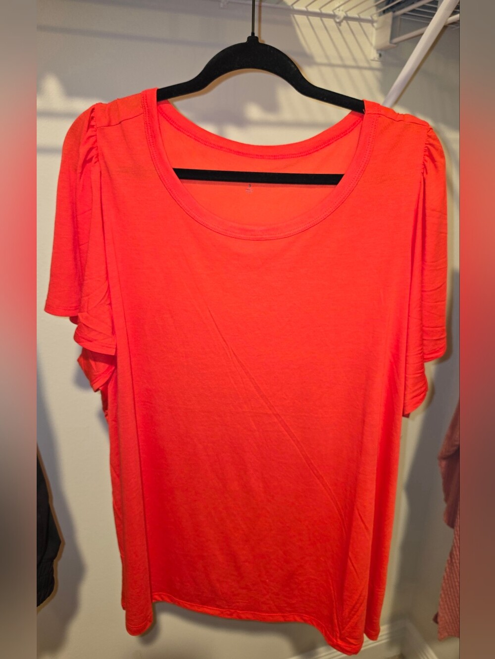Torrid Short Sleeve Crew Neck Top - Coral Red